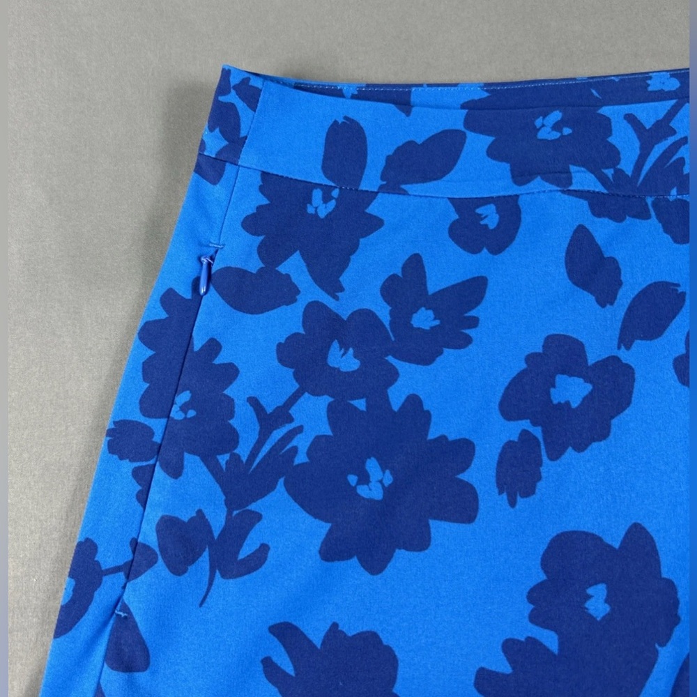 G/FORE G4 Womens Golf Skort Tonal Floral Print 2 Surf Blue Polyester Spandex - Picture 2 of 7